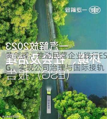 黄剑辉：推动民营企业践行ESG，实现公司治理与国际接轨