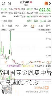 紫荆国际金融盘中异动 快速跳水6.83%