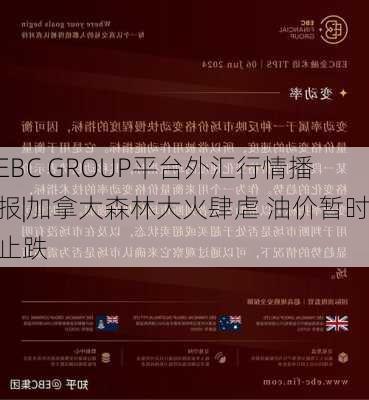 EBC GROUP平台外汇行情播报|加拿大森林大火肆虐 油价暂时止跌