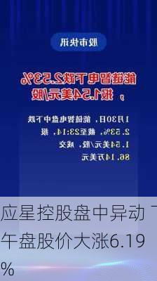 应星控股盘中异动 下午盘股价大涨6.19%