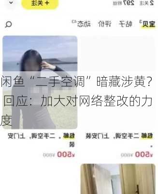 闲鱼“二手空调”暗藏涉黄？ 回应：加大对网络整改的力度