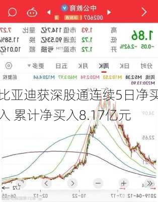 比亚迪获深股通连续5日净买入 累计净买入8.17亿元