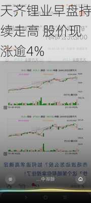 天齐锂业早盘持续走高 股价现涨逾4%