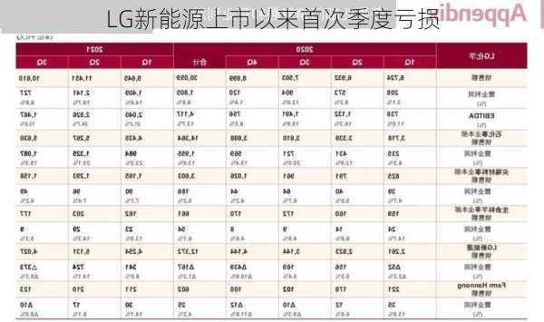 LG新能源上市以来首次季度亏损