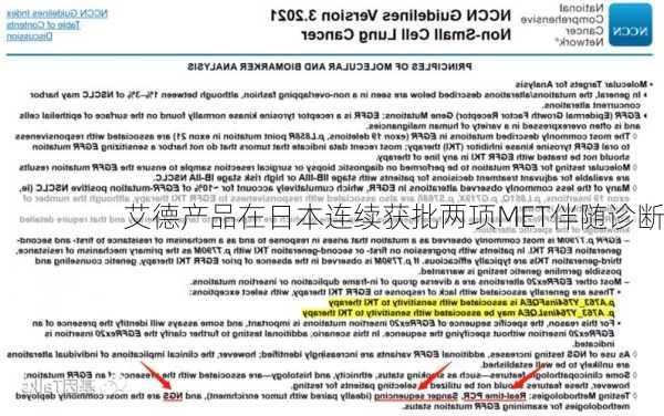 艾德产品在日本连续获批两项MET伴随诊断