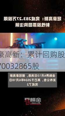 冠豪高新：累计回购股份70032865股