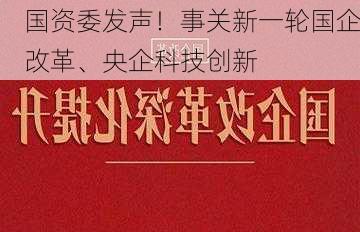 国资委发声！事关新一轮国企改革、央企科技创新