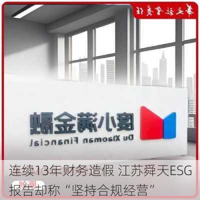 连续13年财务造假 江苏舜天ESG报告却称“坚持合规经营”