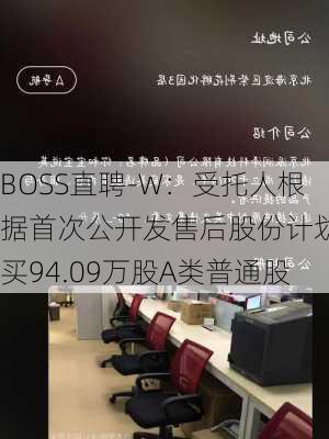 BOSS直聘-W：受托人根据首次公开发售后股份计划购买94.09万股A类普通股