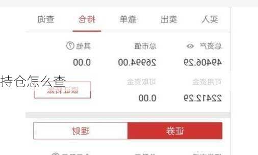 持仓怎么查