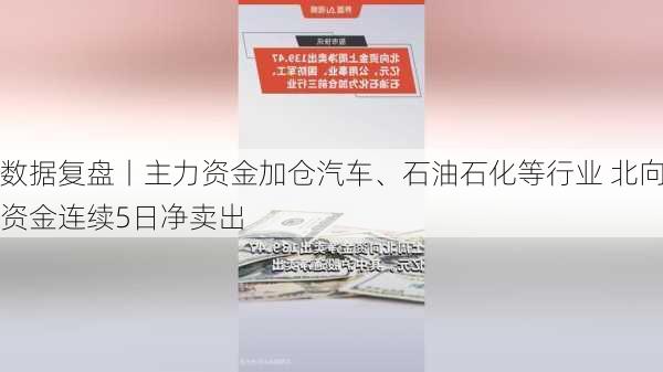 数据复盘丨主力资金加仓汽车、石油石化等行业 北向资金连续5日净卖出