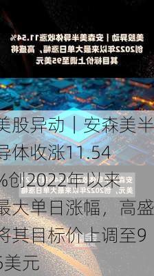 美股异动｜安森美半导体收涨11.54%创2022年以来最大单日涨幅，高盛将其目标价上调至95美元