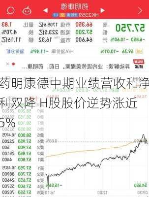 药明康德中期业绩营收和净利双降 H股股价逆势涨近5%