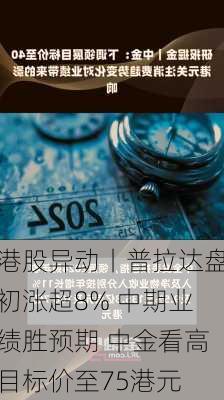 港股异动丨普拉达盘初涨超8% 中期业绩胜预期 中金看高目标价至75港元