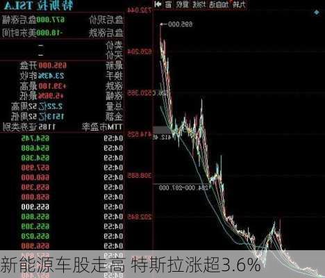 新能源车股走高 特斯拉涨超3.6%