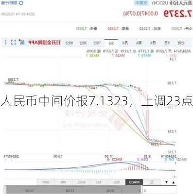 人民币中间价报7.1323，上调23点