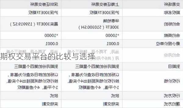期权交易平台的比较与选择