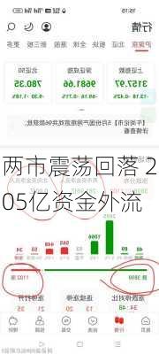 两市震荡回落 205亿资金外流