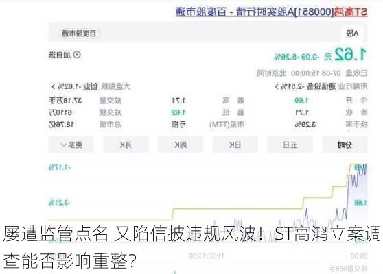 屡遭监管点名 又陷信披违规风波！ST高鸿立案调查能否影响重整？