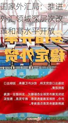 国家外汇局：推进外汇领域深层次改革和高水平开放