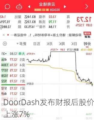 DoorDash发布财报后股价上涨7%