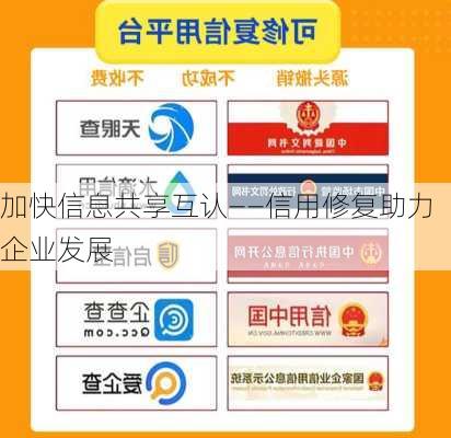 加快信息共享互认——信用修复助力企业发展