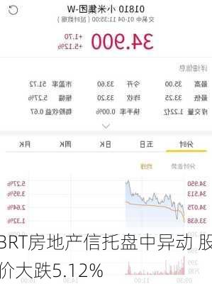 BRT房地产信托盘中异动 股价大跌5.12%