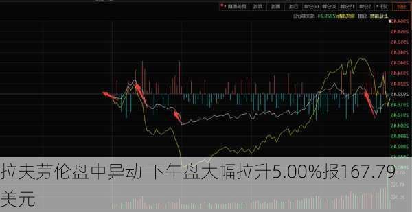 拉夫劳伦盘中异动 下午盘大幅拉升5.00%报167.79美元