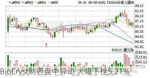 BioCryst制药盘中异动 大幅下挫5.21%