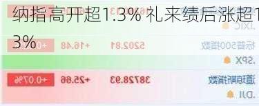 纳指高开超1.3% 礼来绩后涨超13%