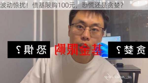 波动惊扰！债基限购100元，恐慌还是贪婪？