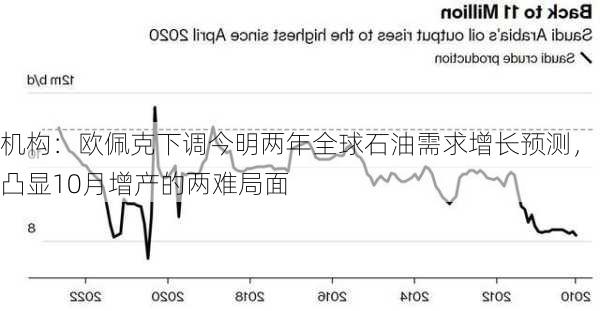 机构：欧佩克下调今明两年全球石油需求增长预测，凸显10月增产的两难局面