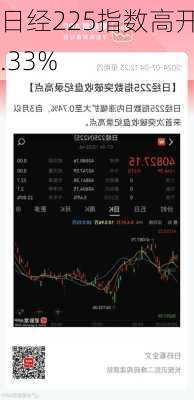 日经225指数高开1.33%