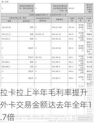 拉卡拉上半年毛利率提升 外卡交易金额达去年全年1.7倍