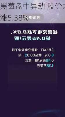 黑莓盘中异动 股价大涨5.38%