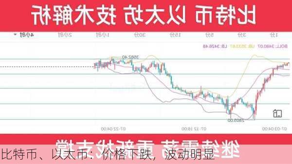 比特币、以太币：价格下跌，波动明显