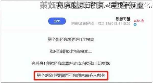 取消限购后的购房需求有何变化？