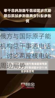 俄方与国际原子能机构总干事通电话，讨论两座核电站周边局势