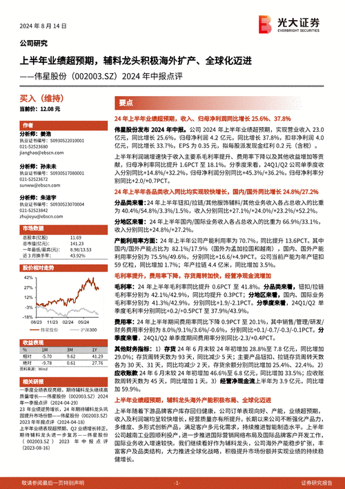 民生证券给予海兴电力推荐评级，2024年半年报点评：24H1业绩符合预期，全球化战略成效显著