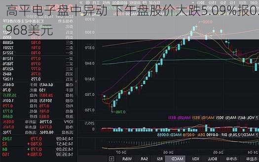 高平电子盘中异动 下午盘股价大跌5.09%报0.968美元