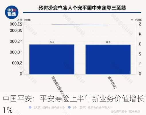 中国平安：平安寿险上半年新业务价值增长11%