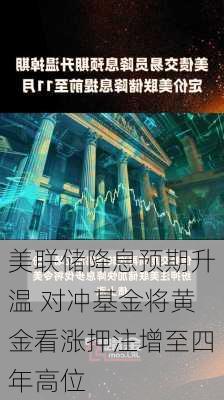 美联储降息预期升温 对冲基金将黄金看涨押注增至四年高位