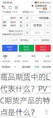 商品期货中的L代表什么？PVC期货产品的特点是什么？