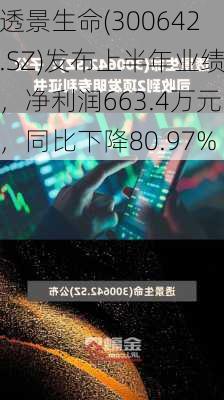 透景生命(300642.SZ)发布上半年业绩，净利润663.4万元，同比下降80.97%