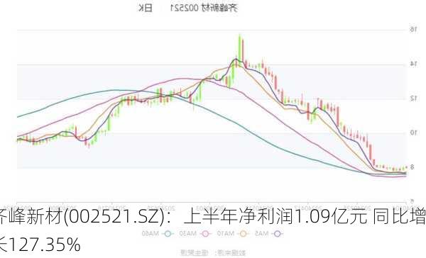 齐峰新材(002521.SZ)：上半年净利润1.09亿元 同比增长127.35%