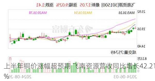 上半年铜价涨幅超预期 飞南资源营收同比增长42.21%