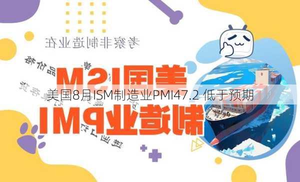 美国8月ISM制造业PMI47.2 低于预期