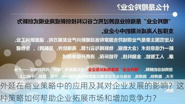 外延在商业策略中的应用及其对企业发展的影响？这种策略如何帮助企业拓展市场和增加竞争力？