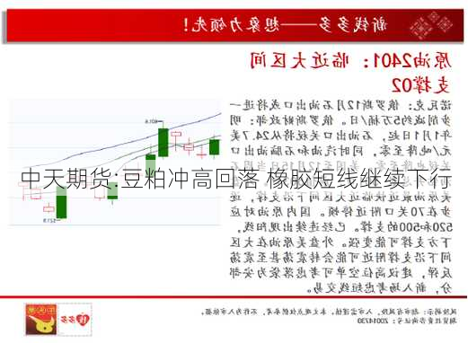 中天期货:豆粕冲高回落 橡胶短线继续下行