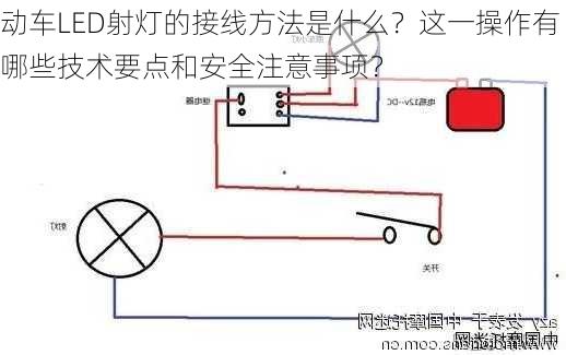 动车LED射灯的接线方法是什么？这一操作有哪些技术要点和安全注意事项？